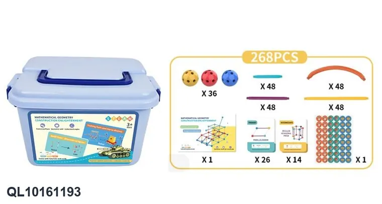 [Premium Edition] Mathematics And Geometry Construction Early Learning Series Teaching Aids Storage Bucket wholesale from Qili Toys