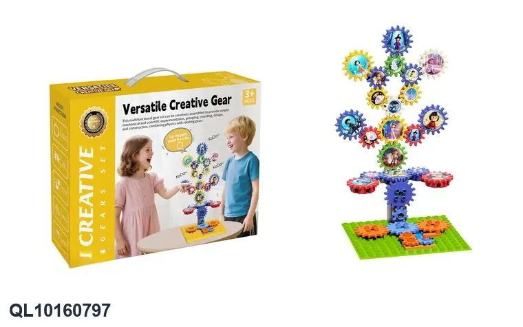 3D Gear Set Building Blocks (basic version) Color Box wholesale from Qili Toys