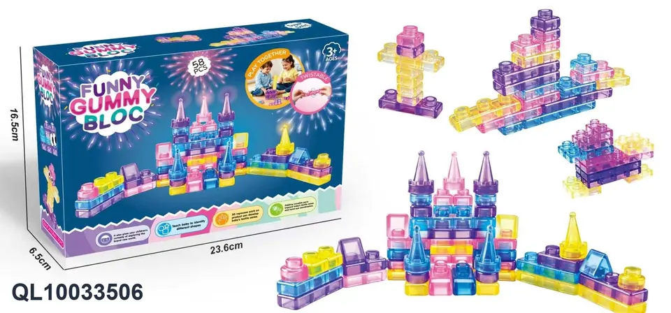 58 Castle Jelly Blocks Color Box wholesale from Qili Toys