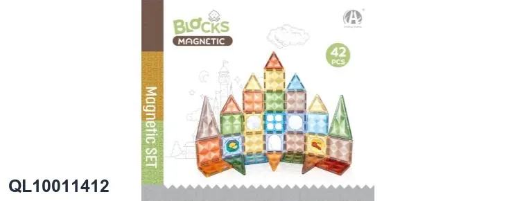 7.5Cm Diamond Magnetic Tiles, 42Pcs Sealed Box wholesale from Qili Toys