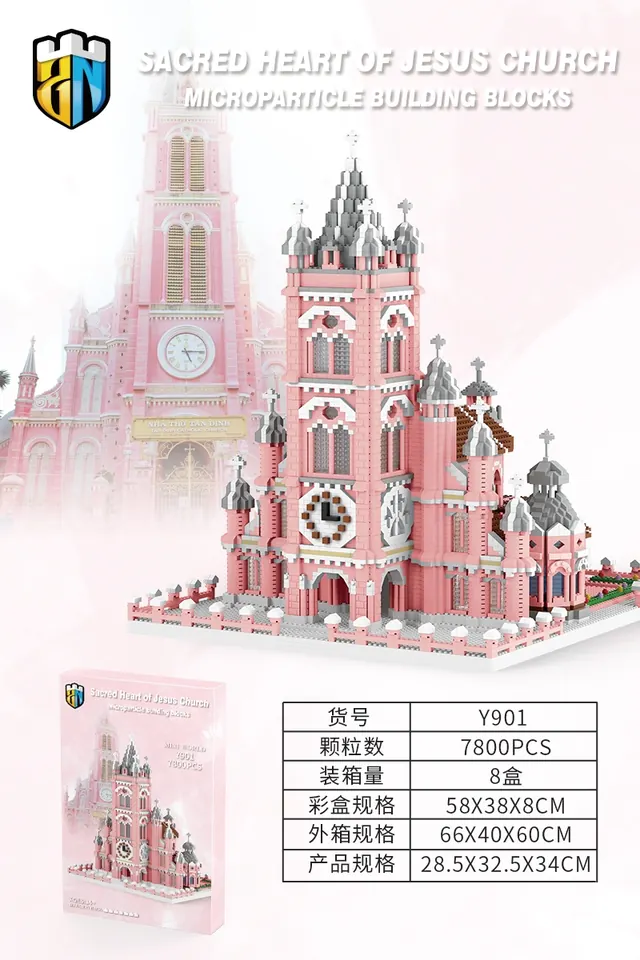 Architectural Series - St. Joseph's Church Model Color Box wholesale from Qili Toys