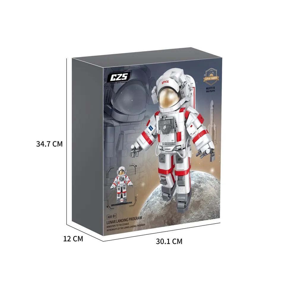 Astronaut-Moon Landing Version 1066PCS Building Blocks Color Box wholesale from Qili Toys