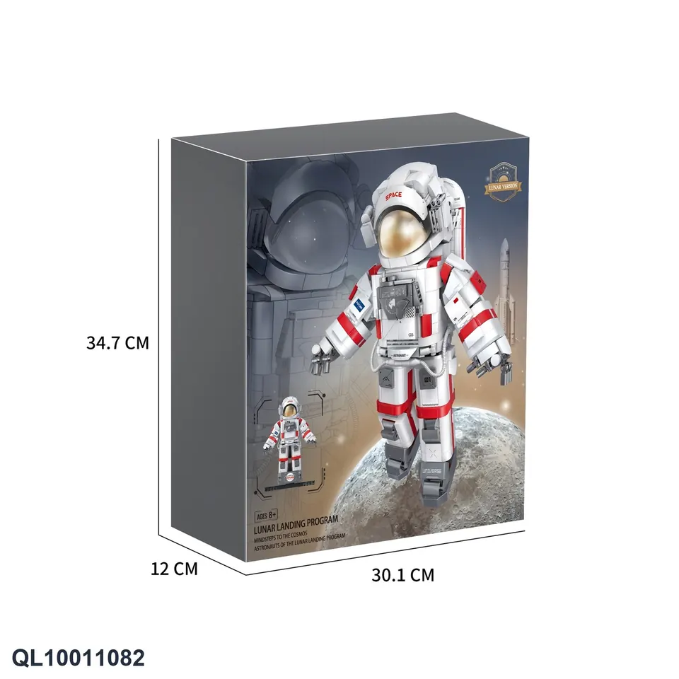 Astronaut-Moon Landing Version 1066PCS Building Blocks Color Box wholesale from Qili Toys
