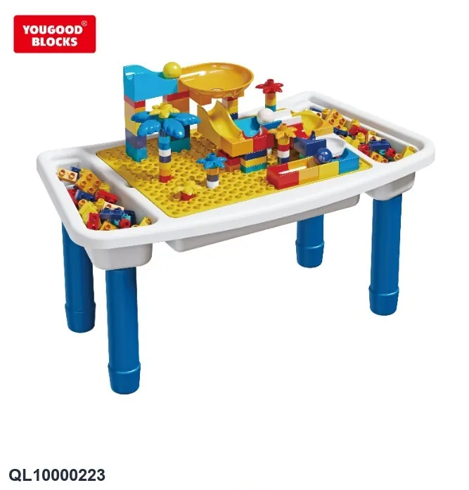 Building Block Table 108 Particle Building Blocks Without Chair Multifunctional Educational Toy Building Block Study Table Color Box wholesale from Qili Toys