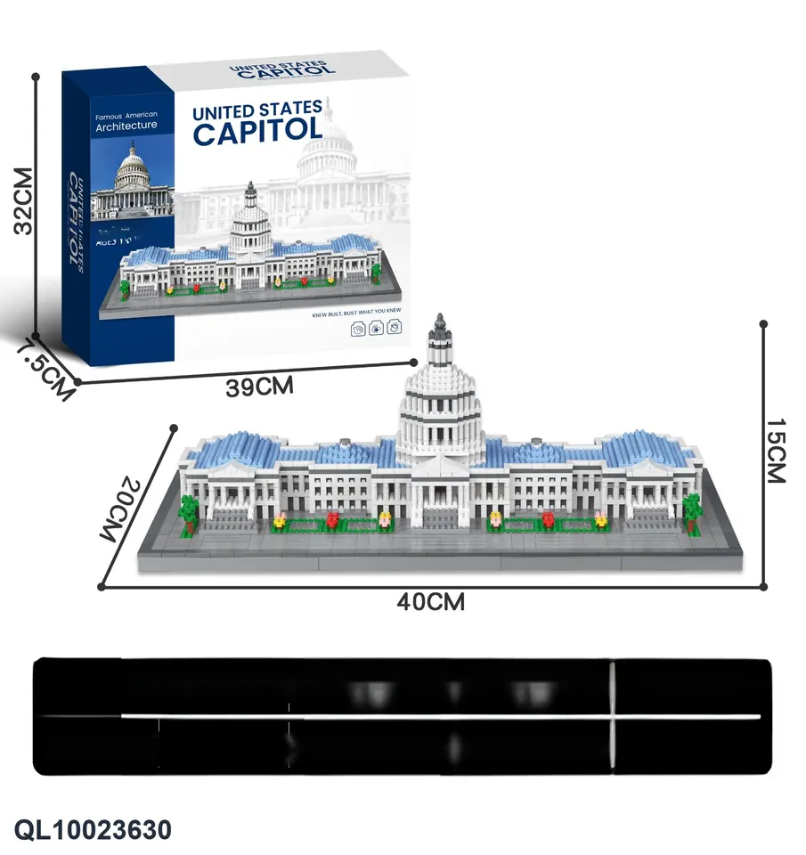 Capitol Building 2884PCS Color Box wholesale from Qili Toys