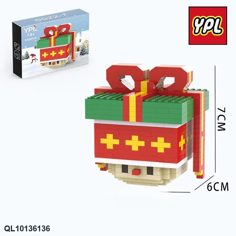 Christmas Series - Mushroom-Shaped Building Blocks Color Box wholesale from Qili Toys