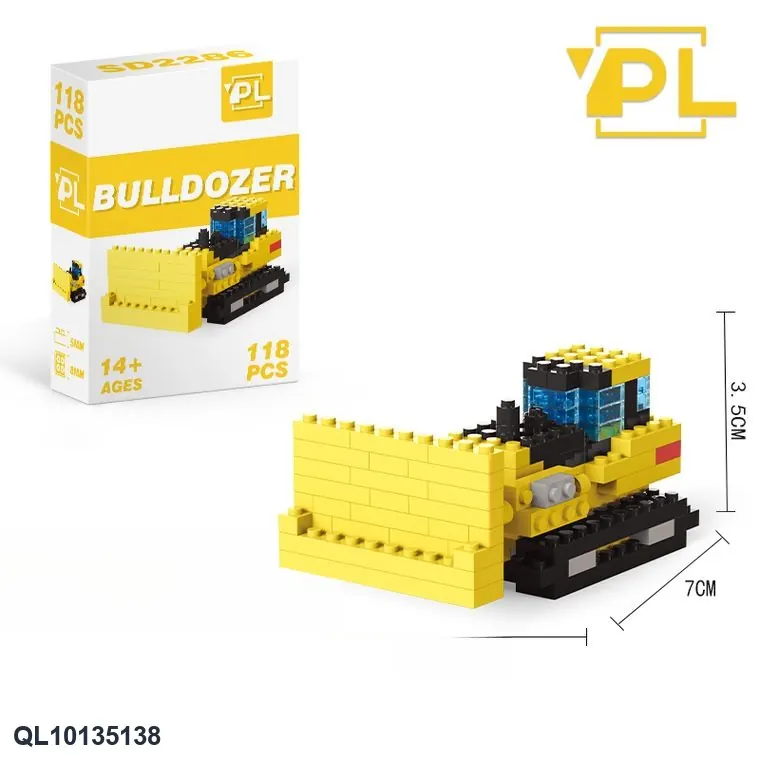 Construction Series - Excavator Building Blocks Color Box wholesale from Qili Toys