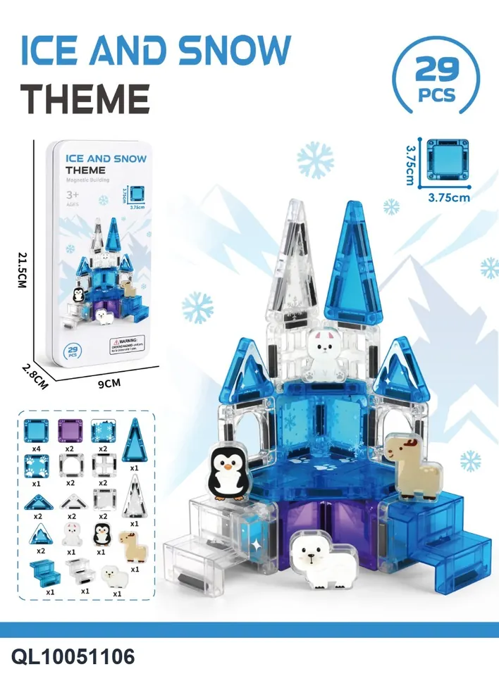 Creative Assembly Building Blocks Set Tin Box wholesale from Qili Toys