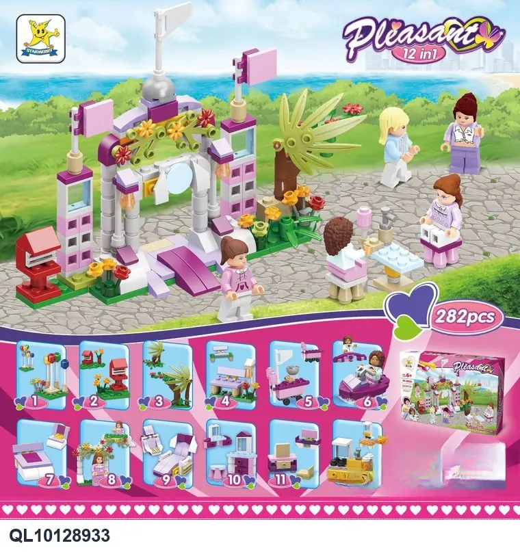 Creative Assembly Building Blocks Set Color Box wholesale from Qili Toys