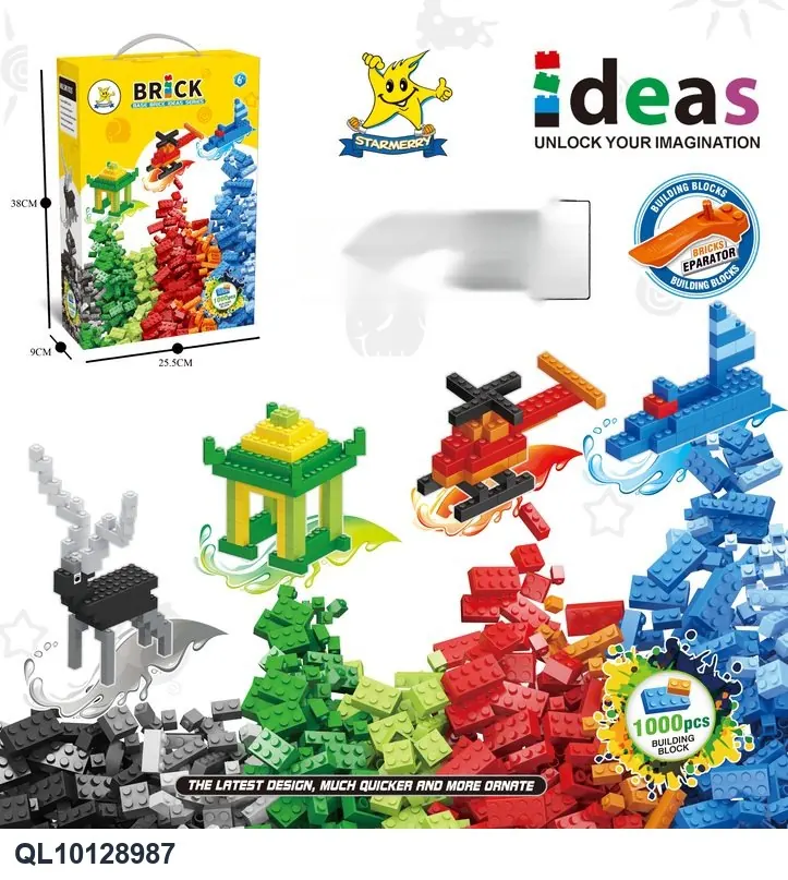 Creative Assembly Building Blocks Set Portable Color Box wholesale from Qili Toys