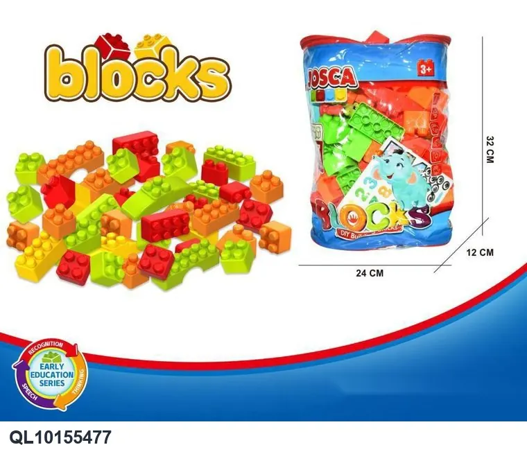 Creative Assembly Building Blocks Set (96 pcs) Bagged Pack wholesale from Qili Toys