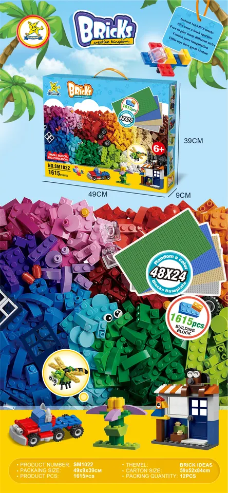 Creative Assembly Building Blocks Set Portable Color Box wholesale from Qili Toys