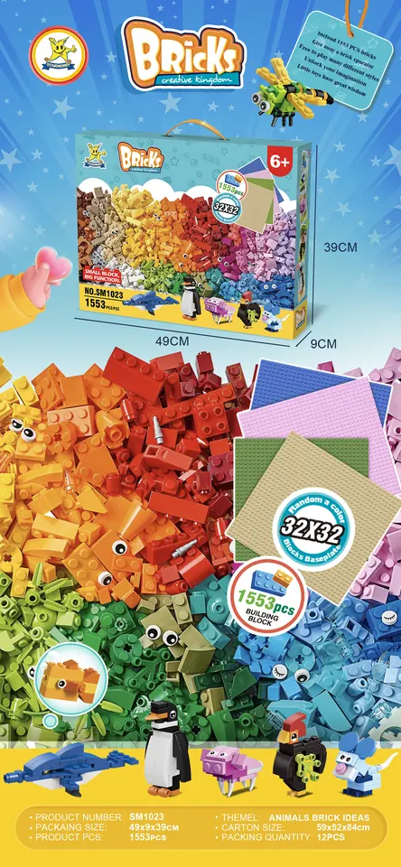 Creative Assembly Building Blocks Set Portable Color Box wholesale from Qili Toys