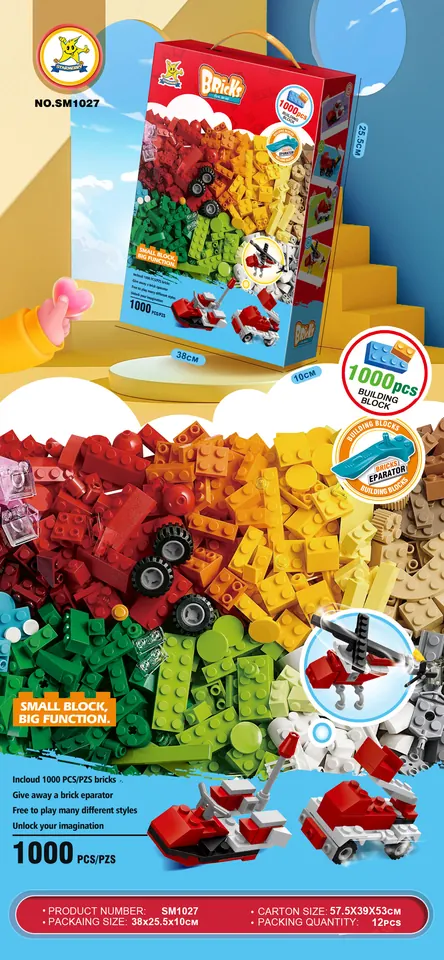 Creative Assembly Building Blocks Set Color Box wholesale from Qili Toys