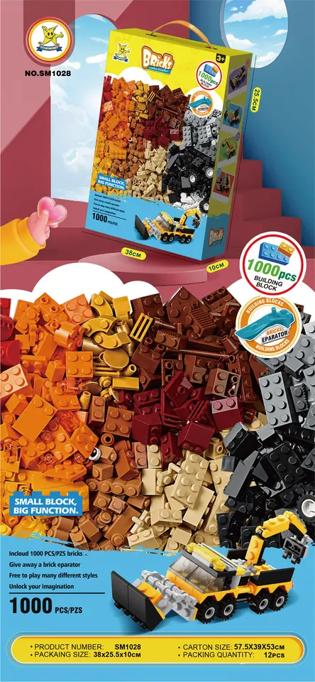 Creative Assembly Building Blocks Set Color Box wholesale from Qili Toys