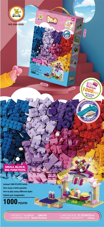 Creative Assembly Building Blocks Set Color Box wholesale from Qili Toys