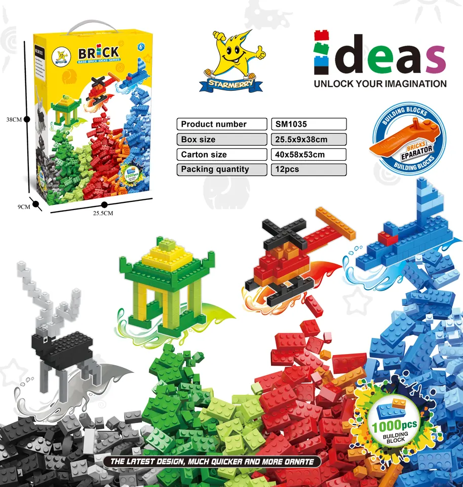 Creative Assembly Building Blocks Set Portable Color Box wholesale from Qili Toys