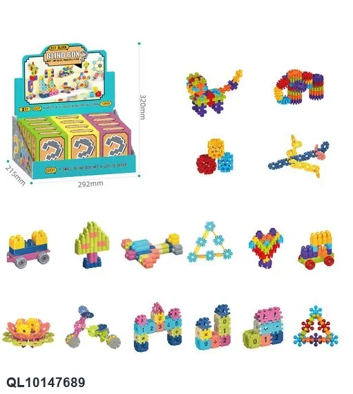 DIY Building Block Blind Box Set [12 Sealed Blind Boxes + 1 Display Box = 1 Set] Display Box wholesale from Qili Toys