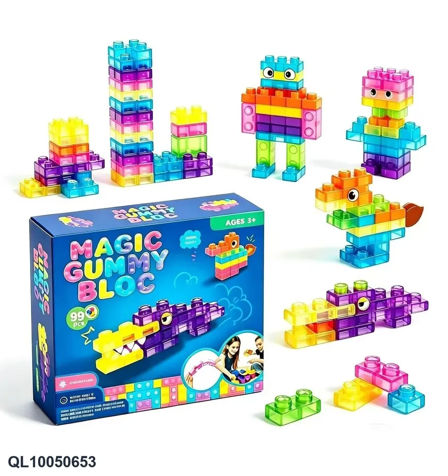 DIY Jelly Building Blocks 99PCS Color Box wholesale from Qili Toys