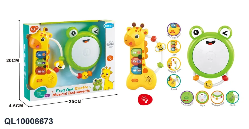 Frog Giraffe Light And Music Combination Window Box wholesale from Qili Toys