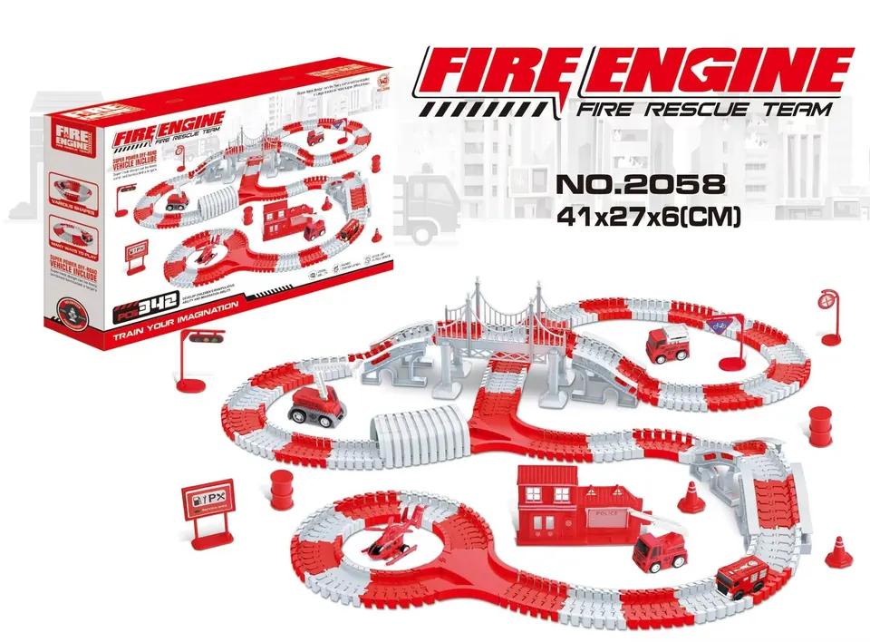 High-Speed Electric Rail Car (342pcs) With 1 AA Battery (not included) Color Box wholesale from Qili Toys