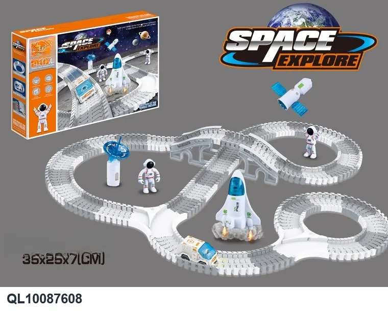 High-Speed Electric Track Car (258pcs), Does Not Include AA Batteries (batteries not included) Color Box wholesale from Qili Toys