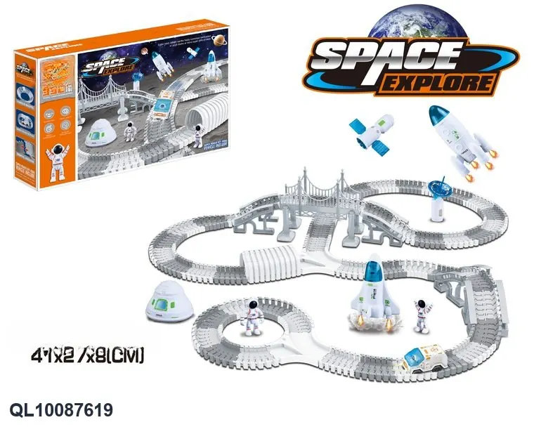 High-Speed Electric Track Car (332 pieces), Does Not Include AA Batteries (batteries not included). Color Box wholesale from Qili Toys