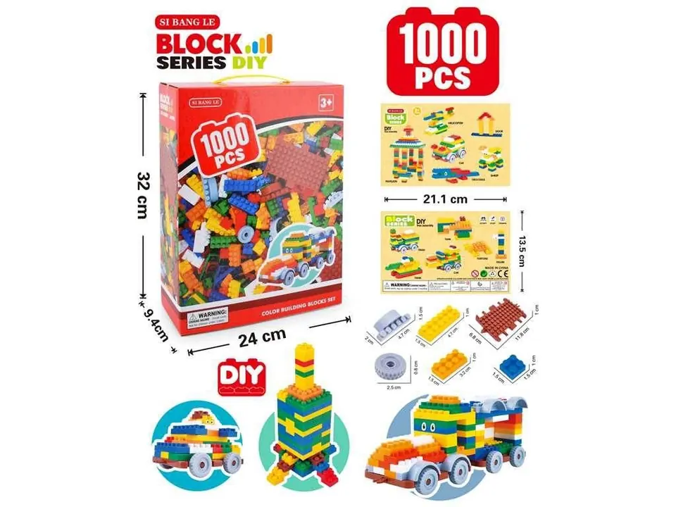 LEGO-Style Puzzle Small Particle Building Blocks 1000PCSDIY Assembled And Inserted Creative Modeling Building Blocks Color Box wholesale from Qili Toys