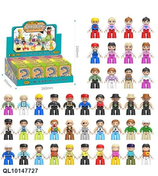 Large-Sized Building Block Toy Blind Box Set [24 Large-Sized Building Block Figures In Sealed Boxes + 1 Display Box = 1 Set] Display Box wholesale from Qili Toys