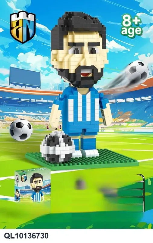 Lionel Messi Football Building Blocks Sealed Box wholesale from Qili Toys