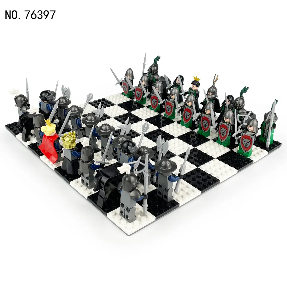 Medieval Lion Vs. Grizzly Bear Chessboard Color Box wholesale from Qili Toys