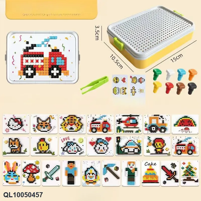 Mushroom Nails With Storage Box 500 Grains With 24 Cards OPP Bag wholesale from Qili Toys