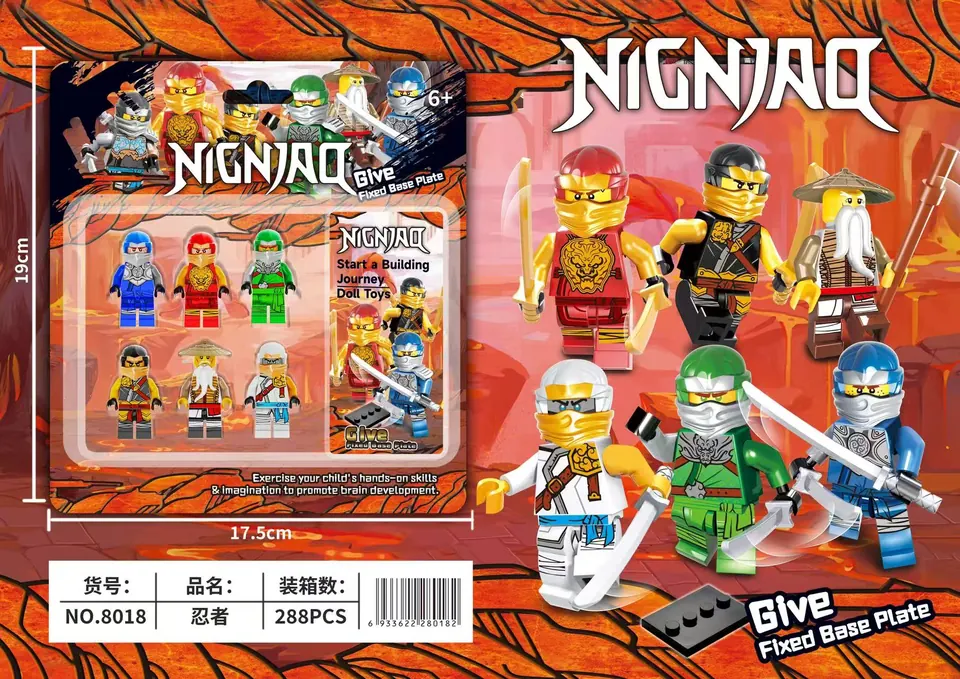 Ninja Building Block Minifigure 6PCS Insert Board wholesale from Qili Toys