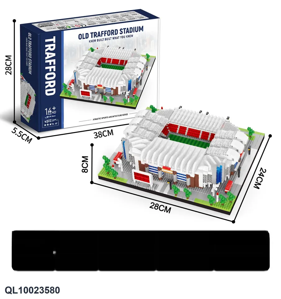 Old Trafford Stadium 3388PCS (educational building blocks) Color Box wholesale from Qili Toys
