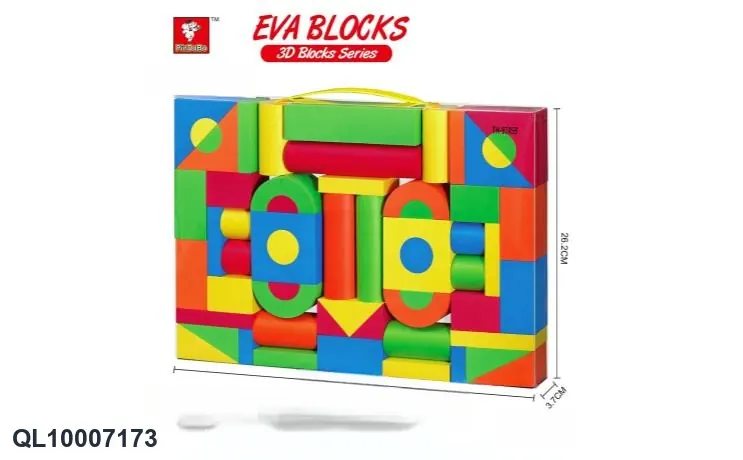 PVC Box-EVA Building Blocks 59Pcs-Sunshine Runway PVC Box wholesale from Qili Toys