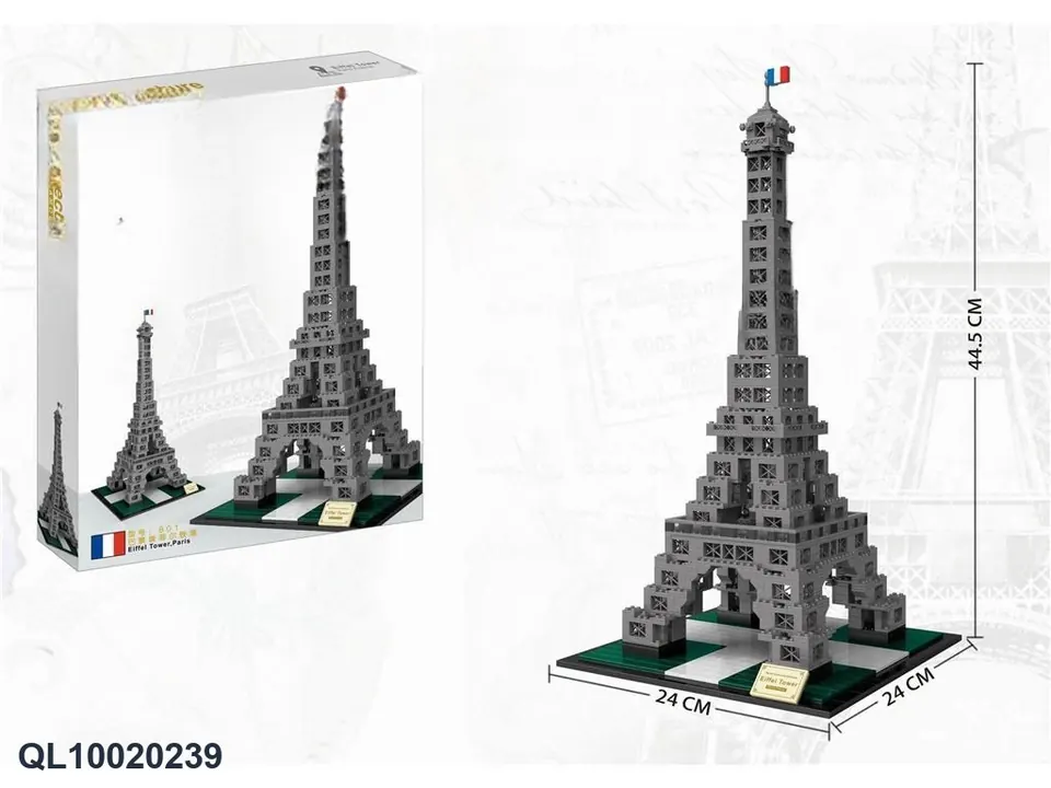 Paris Eiffel Tower 1533PCS (upgraded version) Color Box wholesale from Qili Toys