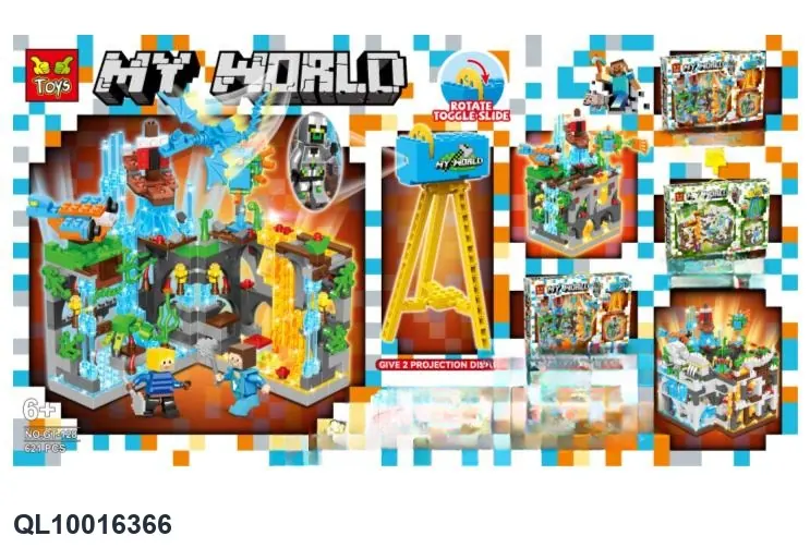 Pixel Sandbox Building Blocks With Light Projection Color Box wholesale from Qili Toys
