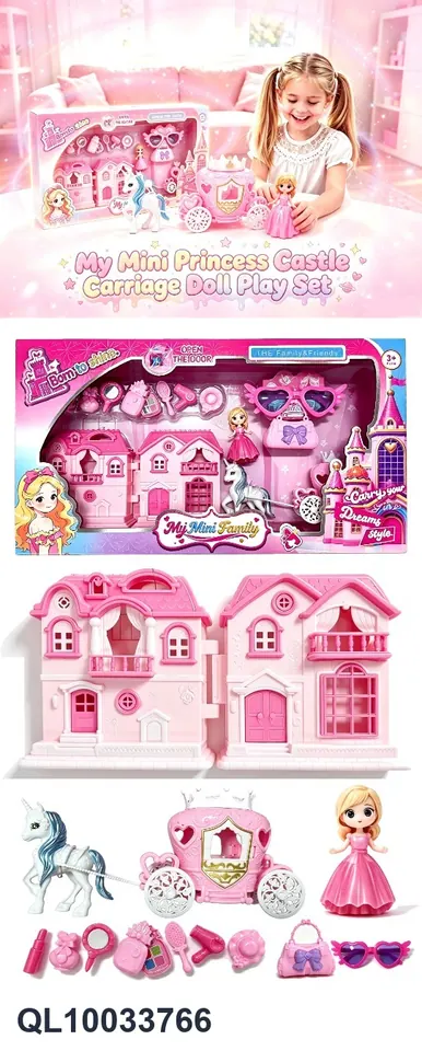 Princess Carriage Villa Gift Box Portable Window Box wholesale from Qili Toys
