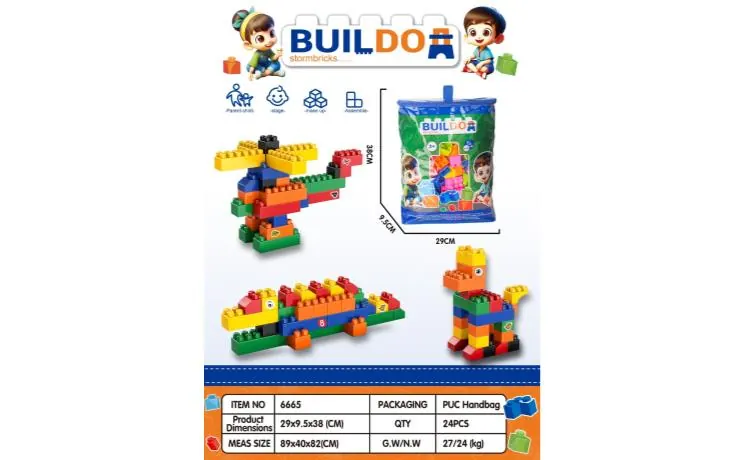 Puzzle Building Blocks 250PCS Tote Bag wholesale from Qili Toys