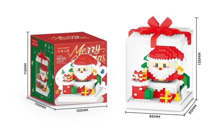 Santa Claus (with transparent dust cover) 623PCS Color Box wholesale from Qili Toys