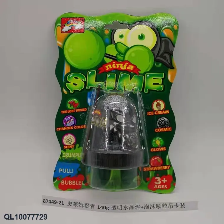 Slime Ninja 140G Transparent Slime + Foam Beads Hanging Card Set Hang Card wholesale from Qili Toys