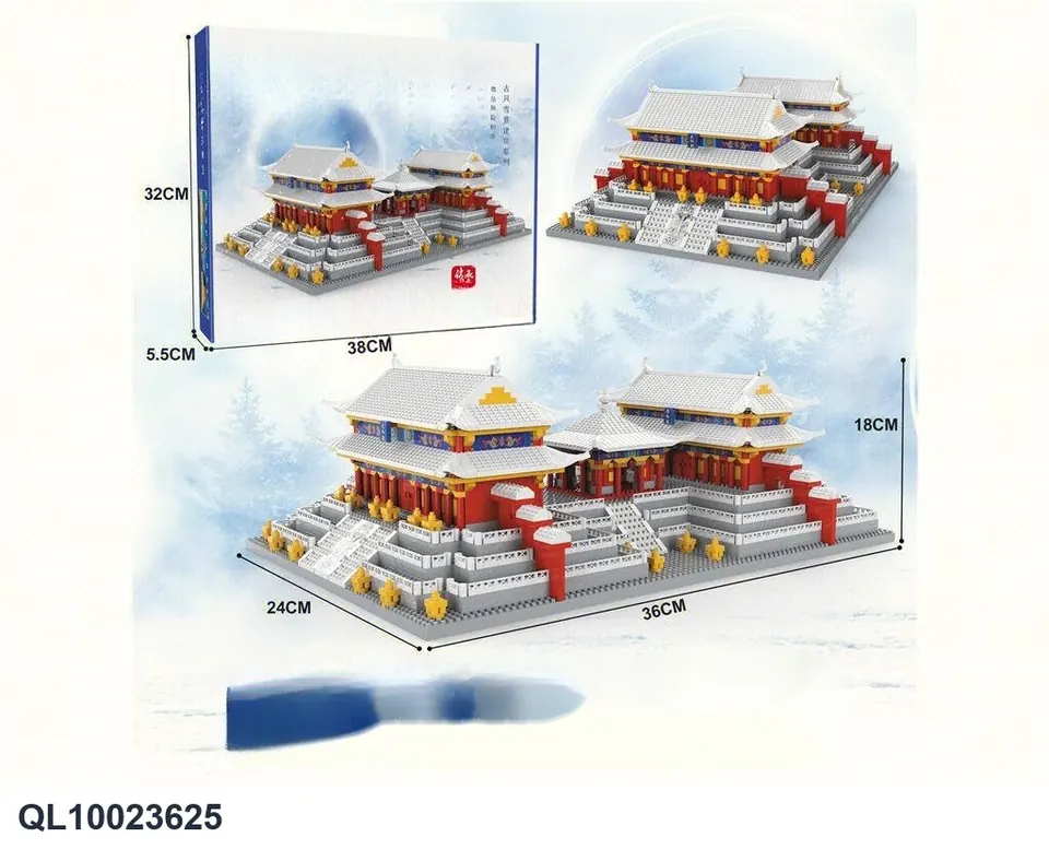 Snowy Forbidden City Three Great Halls Color Box wholesale from Qili Toys