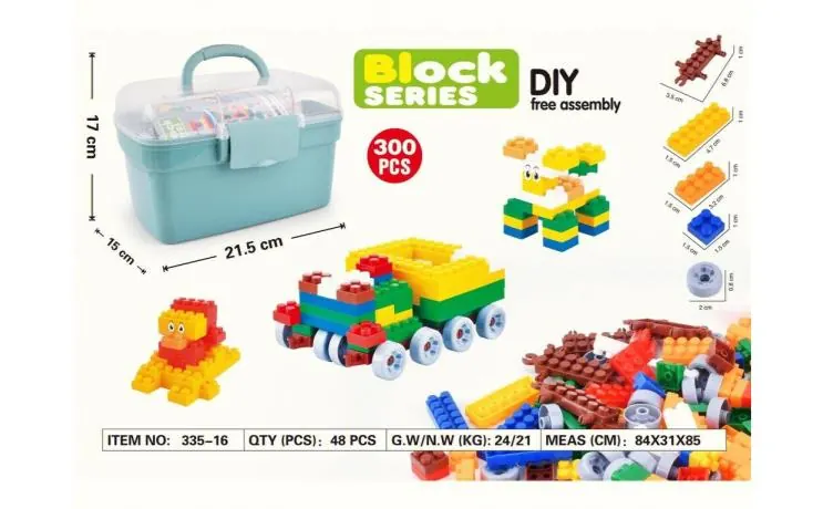 Storage Box Puzzle Building Blocks Small Particles 300PCSDIY Assembled And Inserted Creative Modeling Building Blocks Storage Box wholesale from Qili Toys