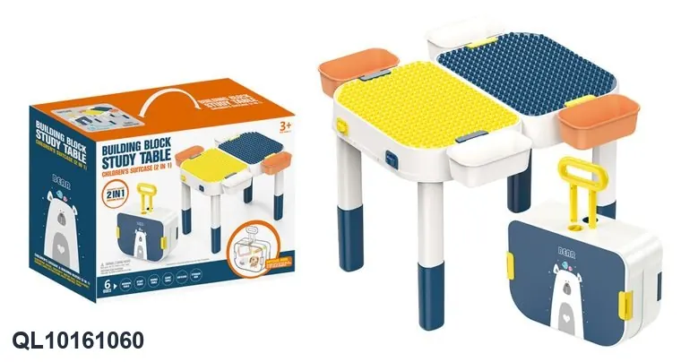 Suitcase-Shaped Toy Table, Learning Table Color Box wholesale from Qili Toys