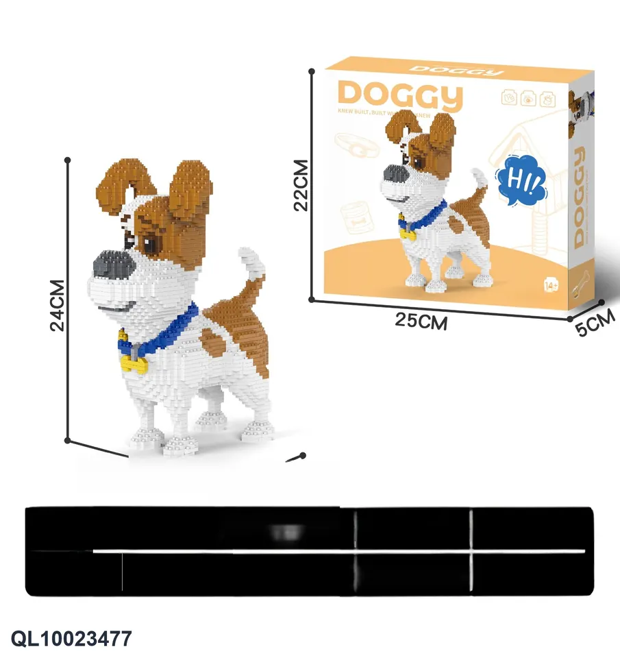 Terrier Dog Building Block Model Color Box wholesale from Qili Toys