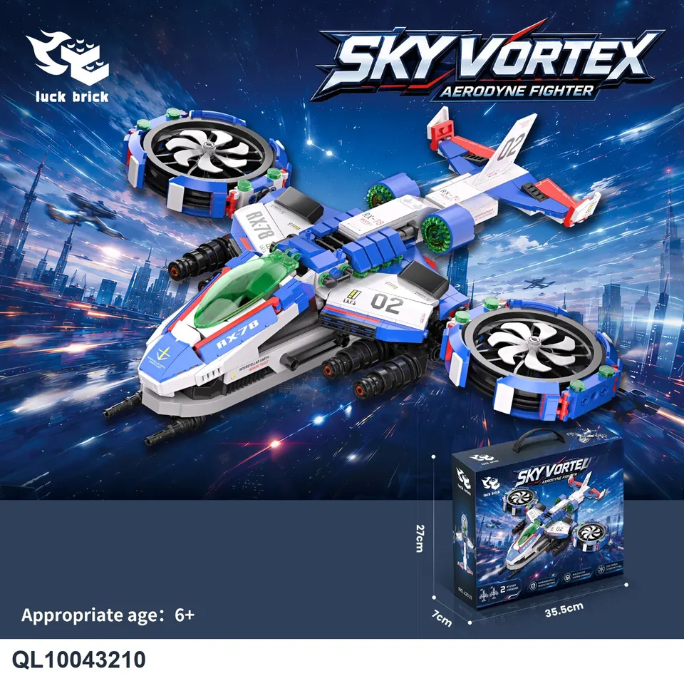 Twin Scroll Osprey Fighter [English Box] Building Blocks 648PCS Color Box wholesale from Qili Toys
