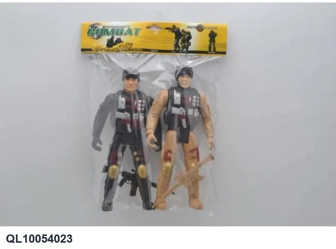 1 Desert Foot Soldier 1 Police Black Header Bag wholesale from Qili Toys