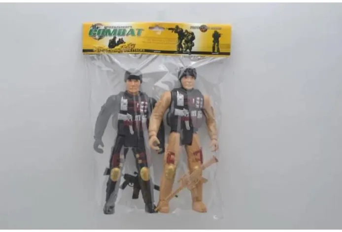 1 Desert Foot Soldier 1 Police Black Header Bag wholesale from Qili Toys
