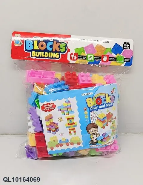110 Pieces Of Wooden Blocks/PVC Super-Transparent Card Head Bags PVC Super Transparent Card Head Bag wholesale from Qili Toys