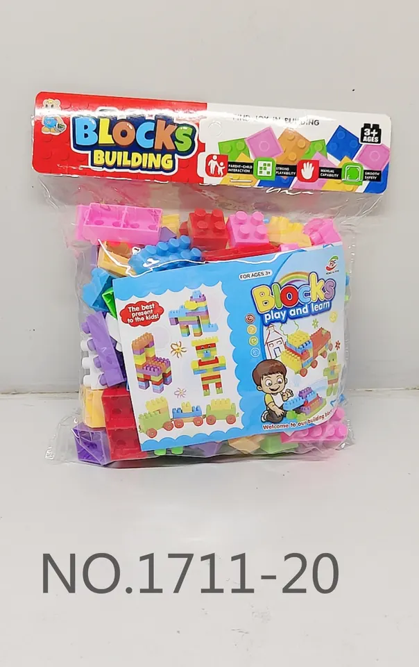 110 Pieces Of Wooden Blocks/PVC Super-Transparent Card Head Bags PVC Super Transparent Card Head Bag wholesale from Qili Toys